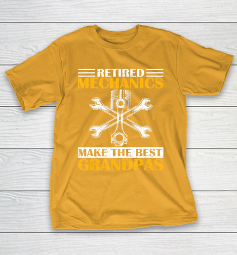 GrandFather gift shirt Vintage Retired Mechanic Make The Best Grandpa Retirement T Shirt T-Shirt 2