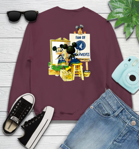 NBA Basketball Minnesota Timberwolves Mickey Drawing Shirt 108