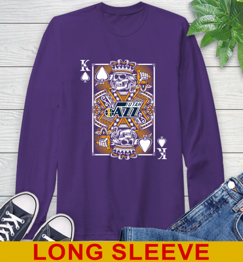 Utah Jazz NBA Basketball The King Of Spades Death Cards Shirt Long Sleeve T-Shirt 5