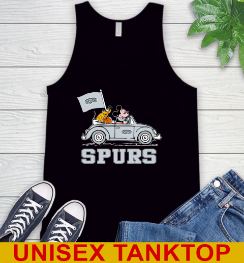 NBA Basketball San Antonio Spurs Pluto Mickey Driving Disney Shirt Tank Top 2