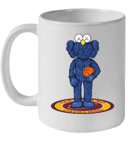 NBA Basketball Cleveland Cavaliers Kaws Bff Blue Figure Shirt Ceramic Mug 11oz