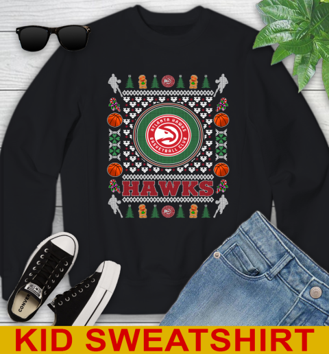 Atlanta Hawks Merry Christmas NBA Basketball Loyal Fan Youth Sweatshirt
