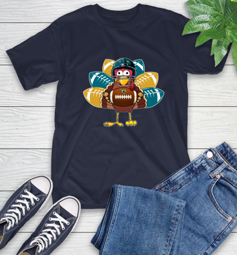 Jacksonville Jaguars Turkey Thanksgiving Day T-Shirt 4