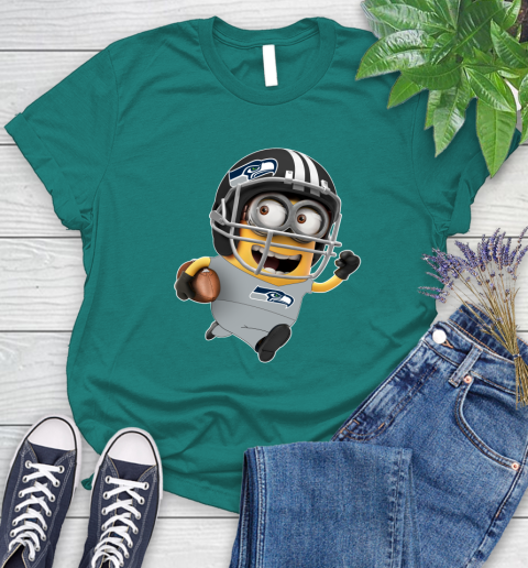 NFL Seattle Seahawks Minions Disney Football Sports Women's T-Shirt 12