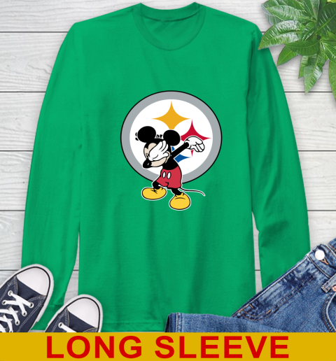 Pittsburgh Steelers NFL Football Dabbing Mickey Disney Sports Long Sleeve T-Shirt 7