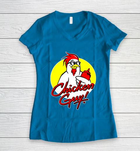 Chicken Guy Women's V-Neck T-Shirt 4