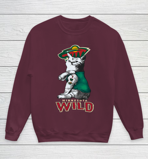 NHL My Cat Loves Minnesota Wild Hockey Youth Sweatshirt 4