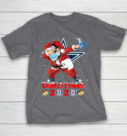 Dallas Cowboys Funny Santa Claus Dabbing Christmas 2020 NFL Youth T-Shirt 5