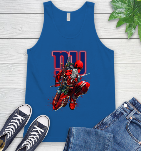 NFL Deadpool Marvel Comics Sports Football New York Giants Tank Top 5