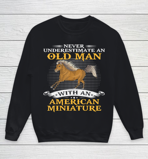 Father gift shirt Mens Never Underestimate An Old Man With An American Miniature T Shirt Youth Sweatshirt