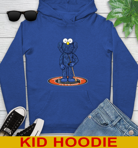 NHL Hockey Philadelphia Flyers Kaws Bff Blue Figure Shirt Youth Hoodie 10