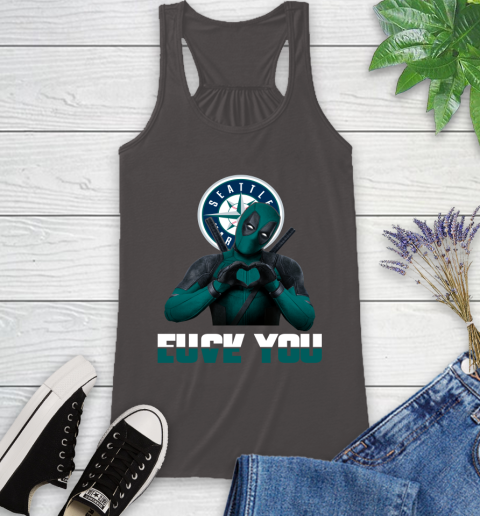 MLB Seattle Mariners Deadpool Love You Fuck You Baseball Sports Racerback Tank 11