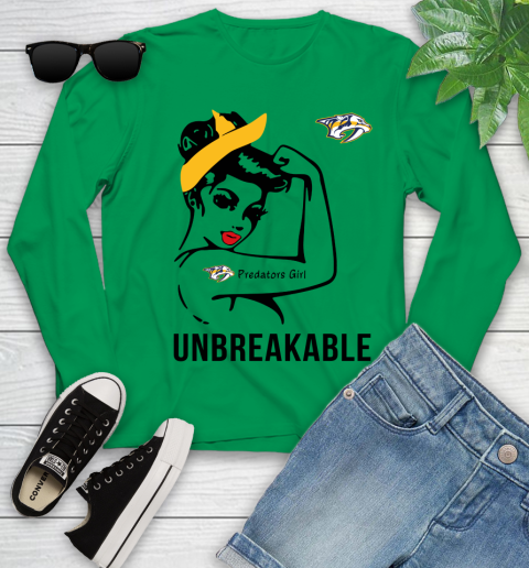 NHL Nashville Predators Girl Unbreakable Hockey Sports Youth Long Sleeve 4