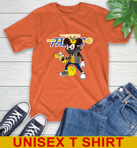 Indiana Pacers NBA Basketball Mickey Peace Sign Sports T-Shirt 5