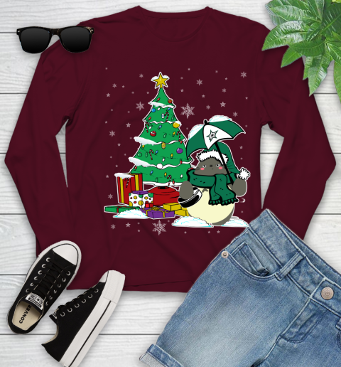 Dallas Stars NHL Hockey Cute Tonari No Totoro Christmas Sports Youth Long Sleeve 6