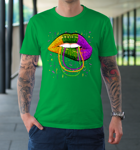 Green lips shirt top