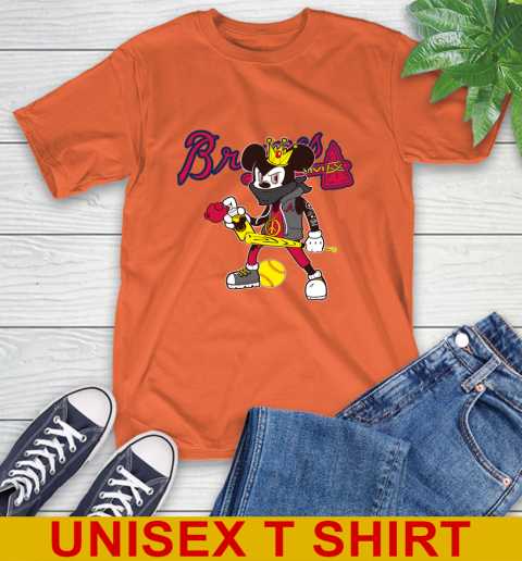 Atlanta Braves MLB Baseball Mickey Peace Sign Sports T-Shirt 5