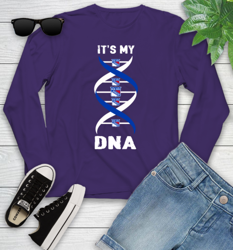 New York Rangers NHL Hockey It's My DNA Sports Youth Long Sleeve 4
