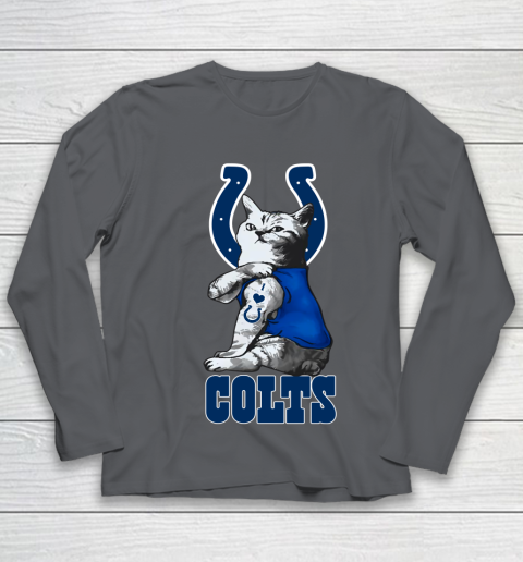 NFL Football My Cat Loves Indianapolis Colts Youth Long Sleeve 6