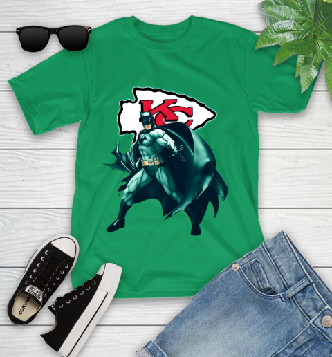 NFL Batman Football Sports Kansas City Chiefs Youth T-Shirt 6