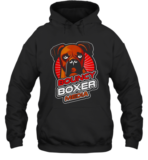 Boxer Dogs Bouncy Boxer Media Hoodie