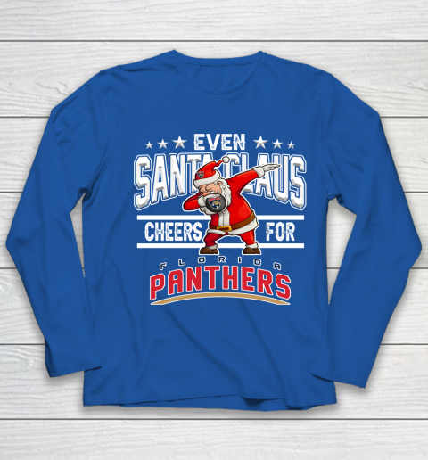 Florida Panthers Even Santa Claus Cheers For Christmas NHL Youth Long Sleeve 7