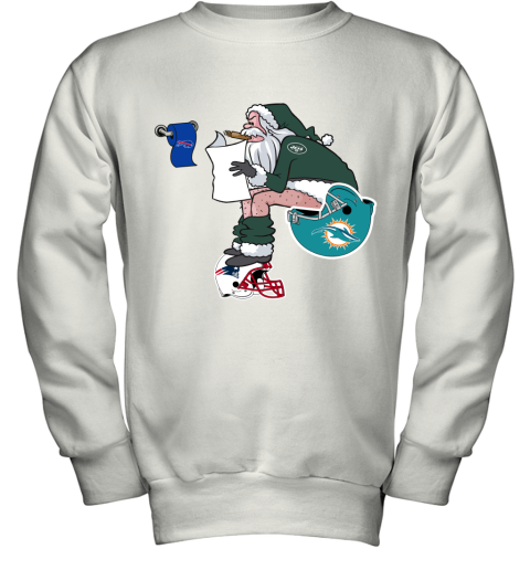 Santa Claus New York Jets Shit On Other Teams Christmas Youth Sweatshirt