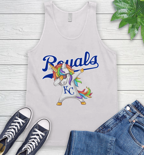 Kansas City Royals MLB Baseball Funny Unicorn Dabbing Sports Tank Top