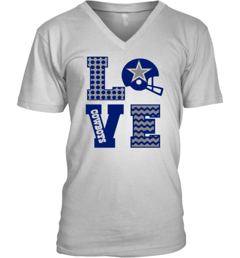 Dallas Cowboys Love V-Neck T-Shirt