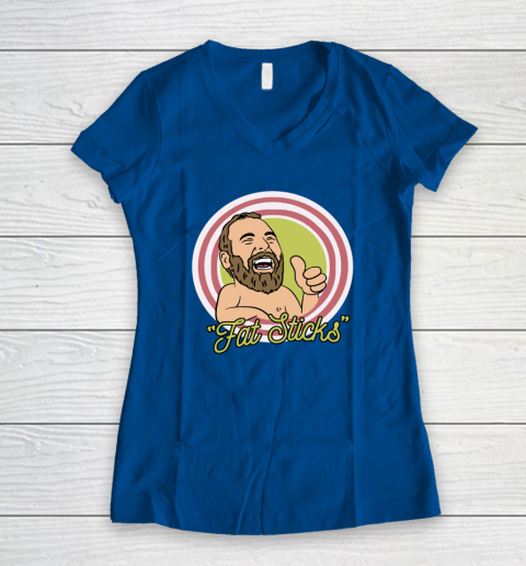 Fat Sticks Women's V-Neck T-Shirt 5