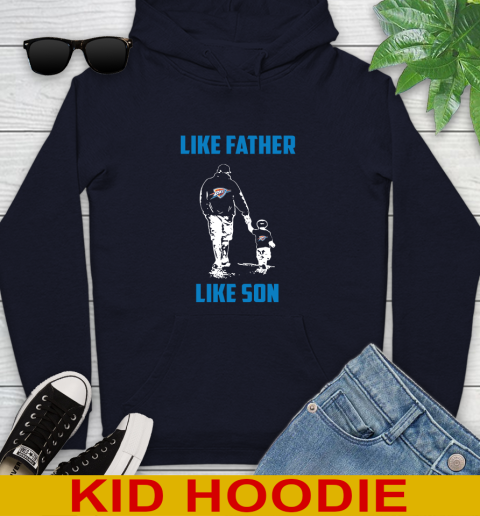 Oklahoma City Thunder NBA Basketball Like Father Like Son Sports Youth Hoodie 3