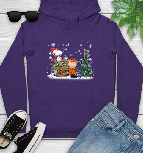 NHL Anaheim Ducks Snoopy Charlie Brown Woodstock Christmas Stanley Cup Hockey Youth Hoodie 5