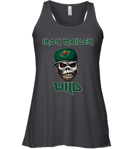 NHL Minnesota Wild Iron Maiden Rock Band Music Hockey Sports oRKkZBjEGTx flowy tank 32 95 151514 front black