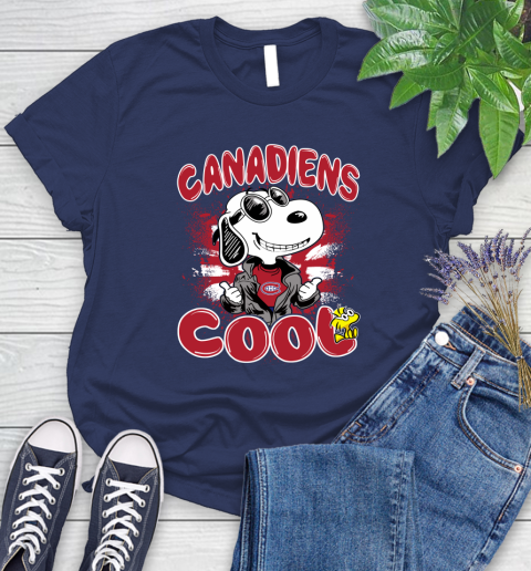 NHL Hockey Montreal Canadiens Cool Snoopy Shirt Women's T-Shirt 12