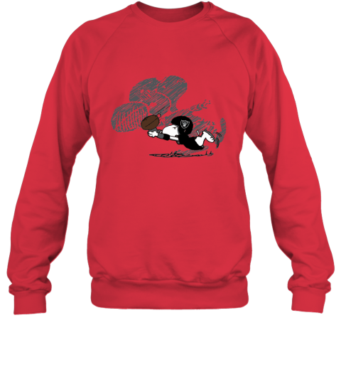 Oakland Raiders Snoopy Plays The Football Game Sweatshirt