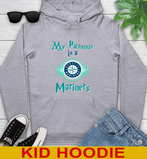 MLB Baseball Harry Potter My Patronus Is A Seattle Mariners Youth Hoodie 6