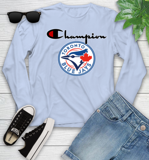 MLB Baseball Toronto Blue Jays Champion Shirt Youth Long Sleeve 6