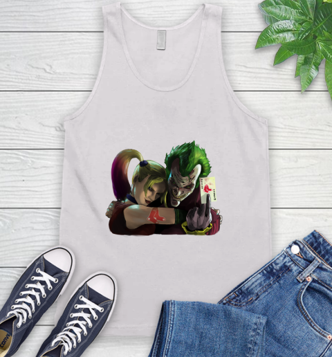 Boston Red Sox MLB Baseball Joker Harley Quinn Suicide Squad Tank Top