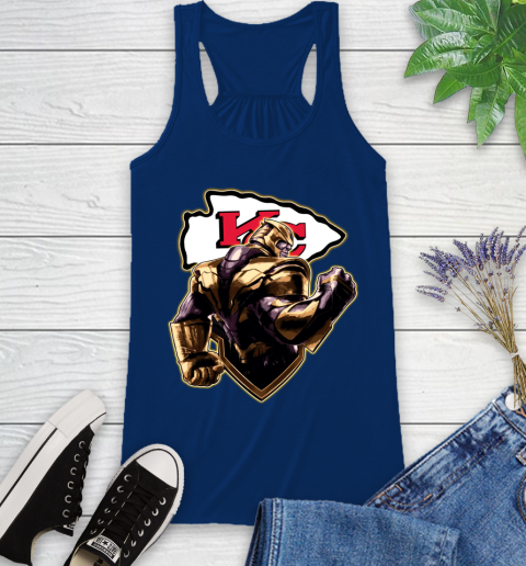 NFL Thanos Avengers Endgame Football Sports Kansas City Chiefs Racerback Tank 9