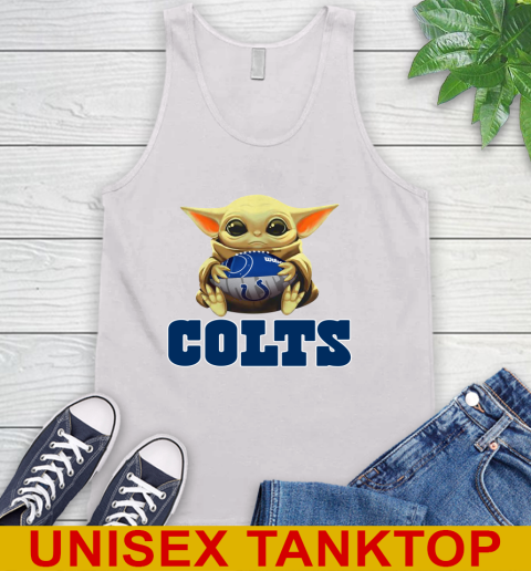 NFL Football Indianapolis Colts Baby Yoda Star Wars Shirt Tank Top