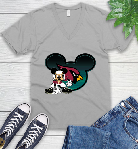 NFL Arizona Cardinals Mickey Mouse Disney Football T Shirt V-Neck T-Shirt 4