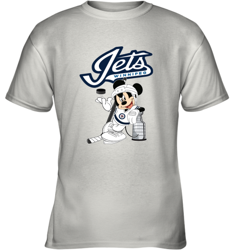 Mickey Winnipeg Jets With The Stanley Cup Hockey NHL Youth T-Shirt