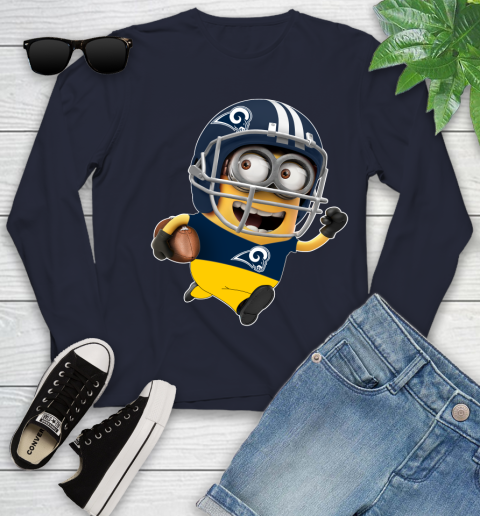 NFL Los Angeles Rams Minions Disney Football Sports Youth Long Sleeve 3