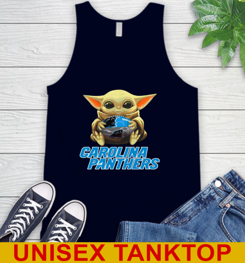 NFL Football Carolina Panthers Baby Yoda Star Wars Shirt Tank Top 3