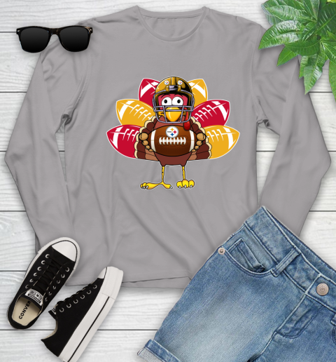 Pittsburgh Steelers Turkey Thanksgiving Day Youth Long Sleeve 5