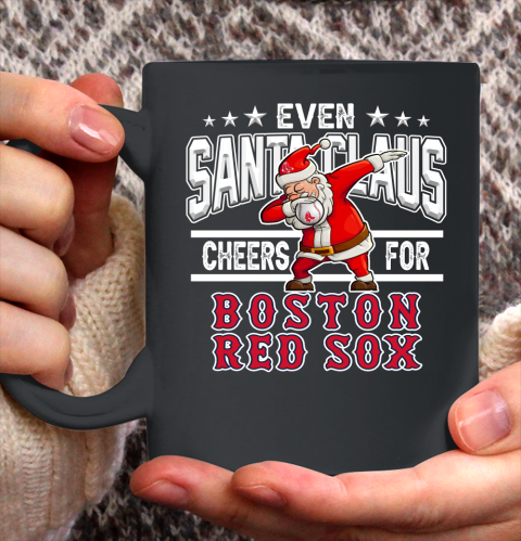 Boston Red Sox Even Santa Claus Cheers For Christmas MLB Ceramic Mug 11oz