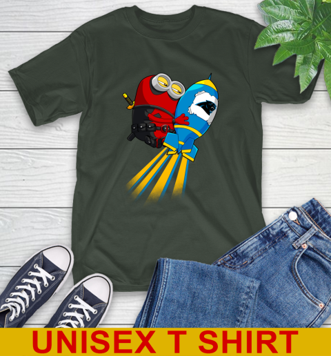 NFL Football Carolina Panthers Deadpool Minion Marvel Shirt T-Shirt 6