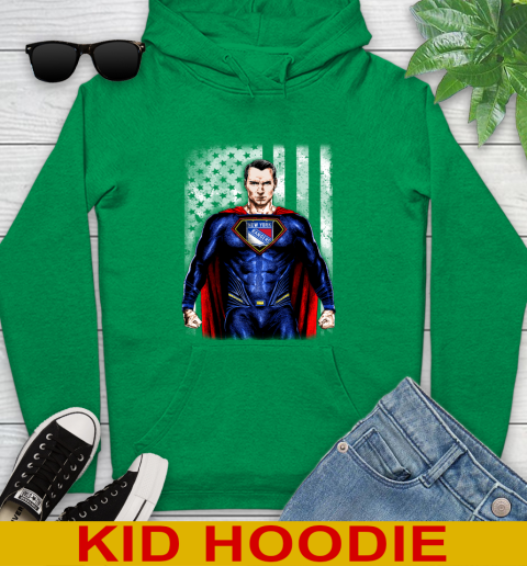 NHL Hockey New York Rangers Superman DC Shirt Youth Hoodie 8