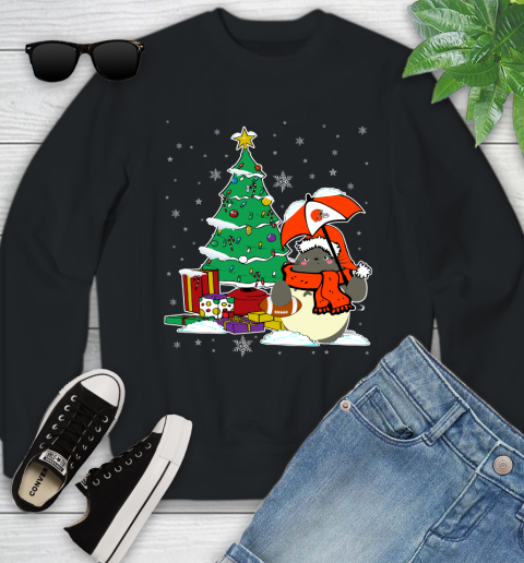 Cleveland Browns NFL Football Cute Tonari No Totoro Christmas Sports Youth Sweatshirt