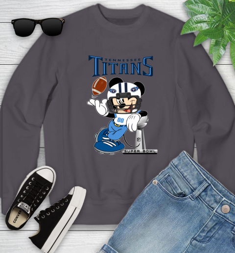 NFL Tennessee Titans Mickey Mouse Disney Super Bowl Football T Shirt Youth Sweatshirt 16